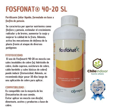 Fertilizante Foliar Fosfito De Potasio 1 Litro Cuotas Sin Interés