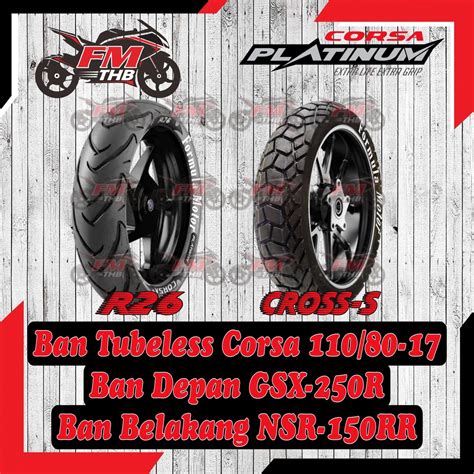 Jual Ban Corsa Tubeless Cross S R Ban Depan Gsx