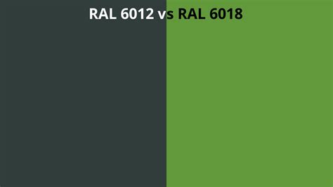 Ral 6012 Vs 6018 Ral Colour Chart Uk