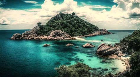 Premium AI Image | Island of Koh Nangyuan Thai Writing System