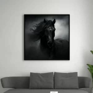 Tableau Cheval Noir Et Blanc Comme Des Tableaux