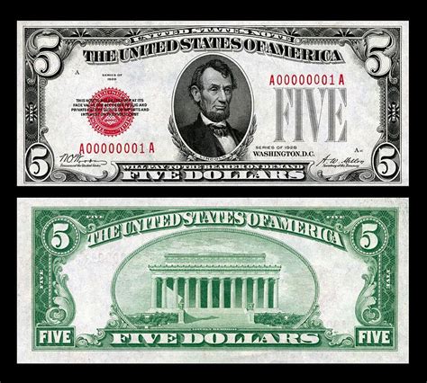 United States Five Dollar Bill Currency The Unit Legal Tender Silver Certificate