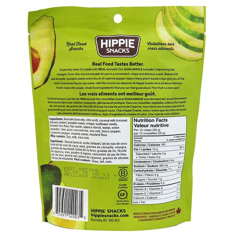 Hippie Snacks Avocado Crisps Guacamole In Canada Plant Based Non GMO