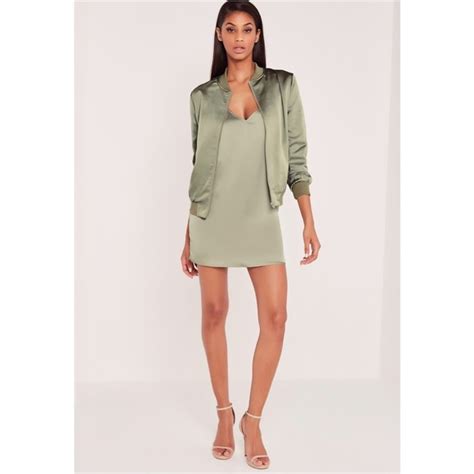 Missguided Dresses Carli Bybel X Missguided Silky Cami Dress Green