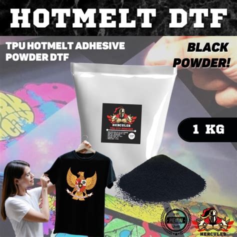 Jual Tpu Hot Melt Adhesive Black Powder Dtf Black Lem Bubuk Transfer