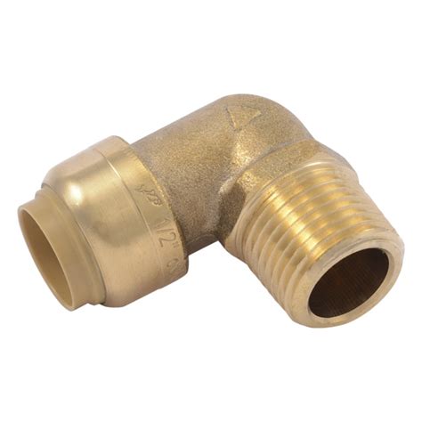 1 2 Push To Connect X 1 2 Mnpt Sharkbite® Brass 90° Elbow U S