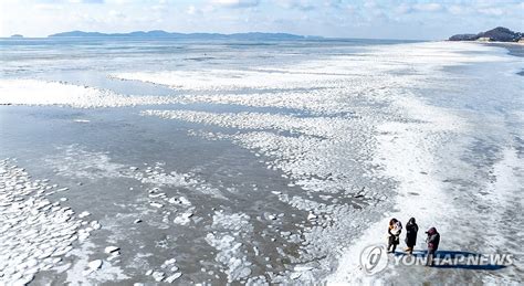 Frozen Beach Yonhap News Agency