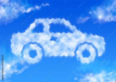 Nubes con forma de auto o vehículo Nubes en medio del cielo Textura