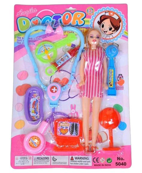 Girl Multicolor Doctor Barbie Doll Set, Packaging Type: Plastic Bag at ...