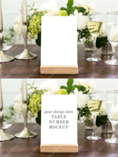 Table Number Mockup Wedding Mockup Table Numbers Table Wedding