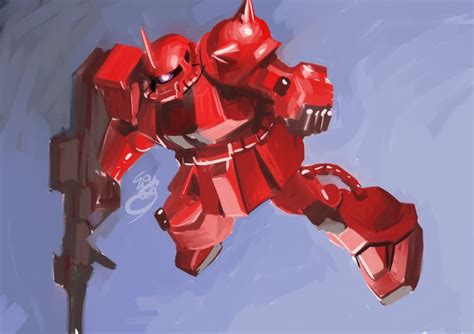 Zaku Ii S Char Custom Gundam And 1 More Drawn By Ejsu Danbooru