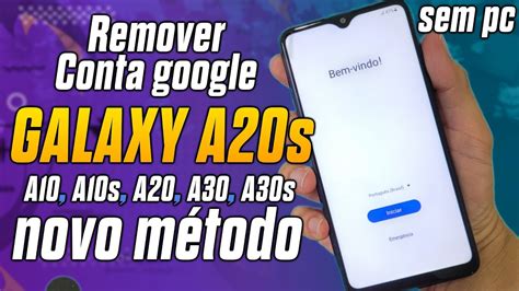 Novo método Como remover conta google SAMSUNG A20s A10 A10s A20