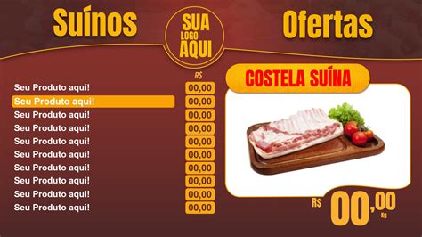 Tabela Digital Para A Ougue E Casa De Carnes Balc O De Ofertas Lat