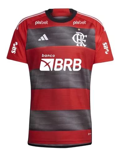 Camisa Flamengo Jogo 1 adidas 2023 Kit Patrocínios Parcelamento sem