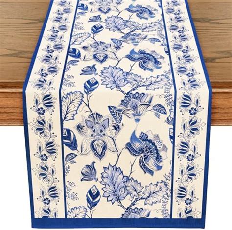 Amazon Wrapaholic Blue Floral Table Runner X Inch