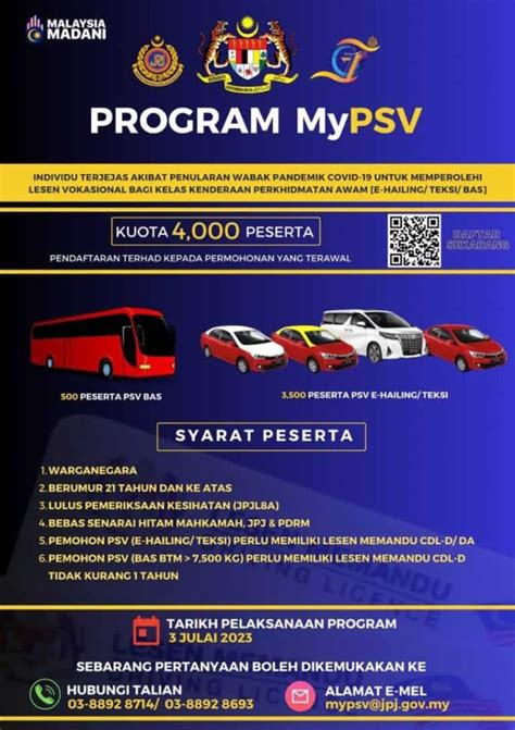 Mypsv Permohonan Bantuan Lesen Memandu Percuma Untuk B