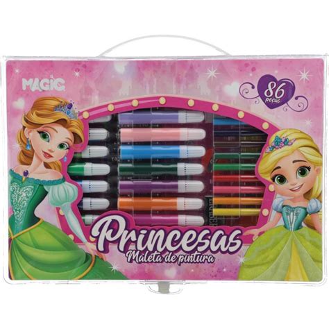 Maleta Para Pintura Princesas Pecas Digital Conveni Ncia