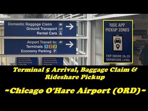 Chicago OHare Airport Terminal 5 Arrival Baggage Claim And