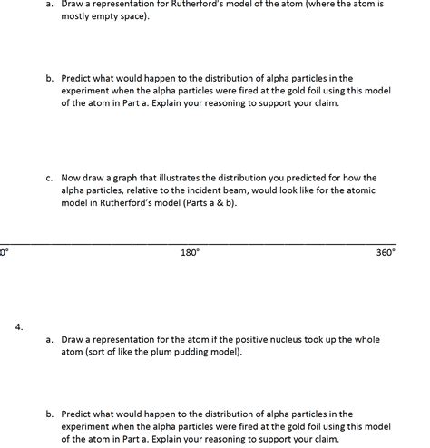 a. Draw a representation for Rutherford's model of | Chegg.com