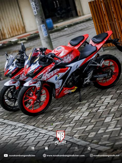 Stiker Motor Honda CBR 150 R All New Livery Mandalika Merah Modifikasi