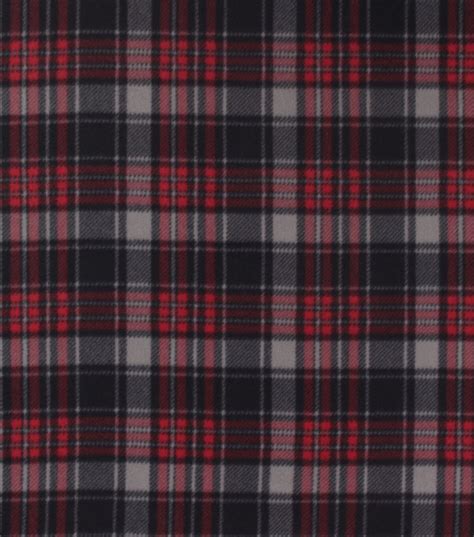 Blizzard Fleece Fabric Red Black Brad Plaid Joann