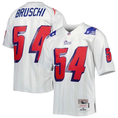 Men S Mitchell Ness Tedy Bruschi White New England Patriots 1996