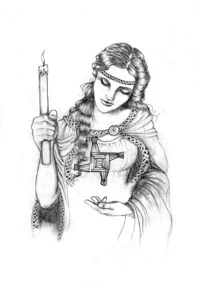 Brigid Celtic Goddess Coloring Page