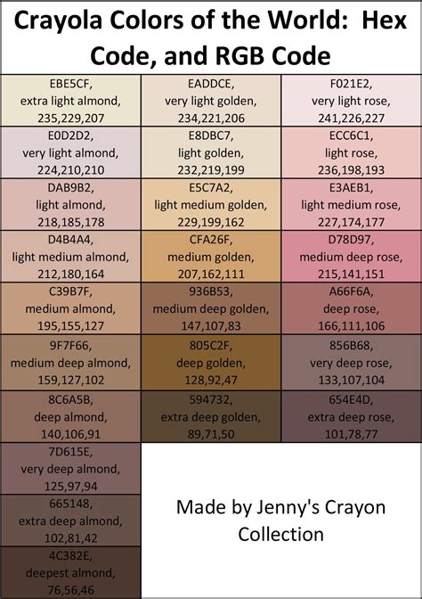 Complete list of current crayola crayon colors – Artofit