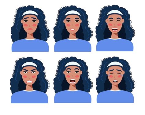 Les Femmes D avatar De Personnes Sont Réglées Avec Différentes émotions