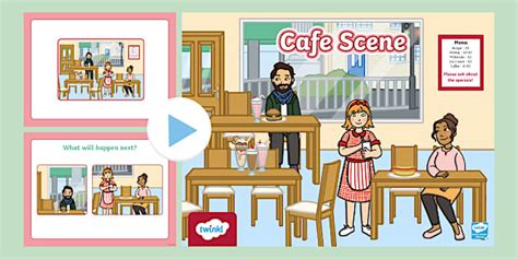 Cafe Scene Blanks Level 3 Questions Profesor Hizo Twinkl