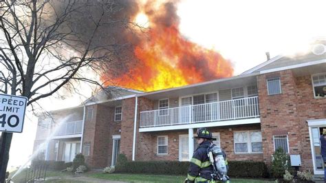 Firefighters Battle Blaze At Westwood Village Apartment Complex In