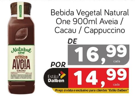 Bebida Vegetal Natural One Ml Aveia Cacau Cappuccino Oferta Na