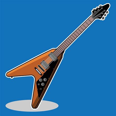 Flying V Guitar Vector 16745353 Vector Art At Vecteezy