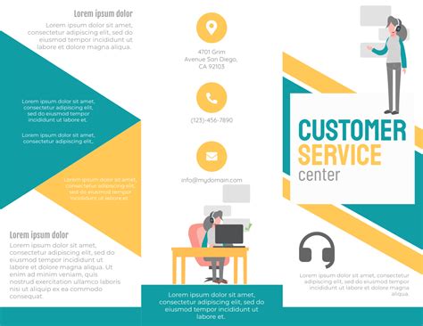 Customer Service Center Brochure Template