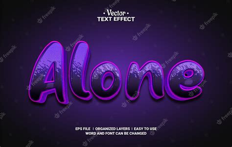 Premium Vector | Alone Editable Vector Text Effect