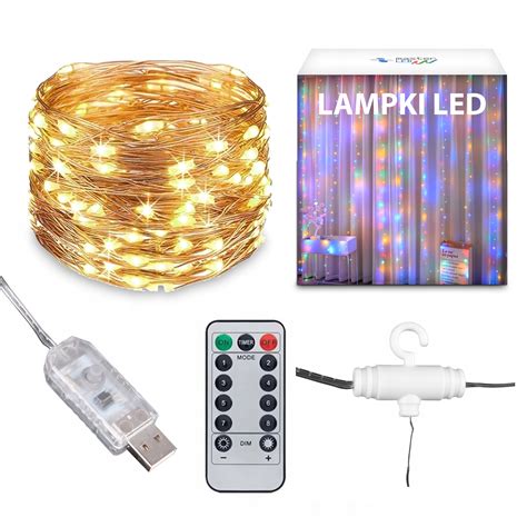 Kurtyna Wietlna Rgb Led Girlanda Lampki X M Usb Druciki Pilot