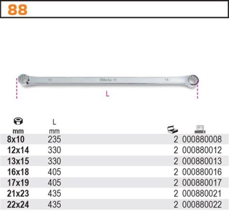 Klucz oczkowy dwustronny długi prosty 22x24mm 88 22X24 Beta sklep