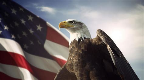 Eagle with USA flag. Illustration 22989648 Stock Photo at Vecteezy