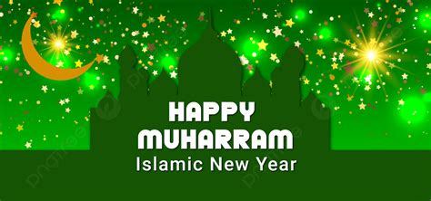 Feliz Muharram Islámico Año Nuevo Diseño De Fondo En Color Verde Fitr