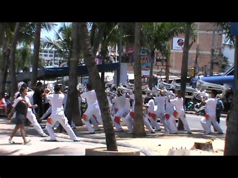 Marching Band Practice On Pattaya Beach Road Youtube