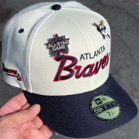 𝐅𝐢𝐭𝐭𝐞𝐝 𝐅𝐢𝐫𝐞’s Instagram post: “Atlanta Braves Retro Script by @hatclub ...