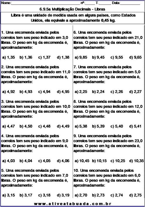 6 09 Problemas Com Testes De Números Naturais E Racionais