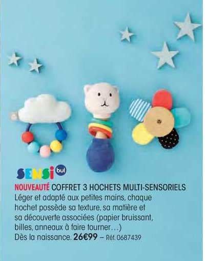 Promo Coffret Hochets Multi Sensoriels Sensi Bul Chez Oxybul