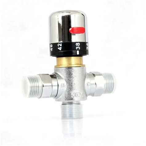 Copper Thermostatic Mixing Valve Hot And Cold Water Shower Solar Water Heater Valve Temperature