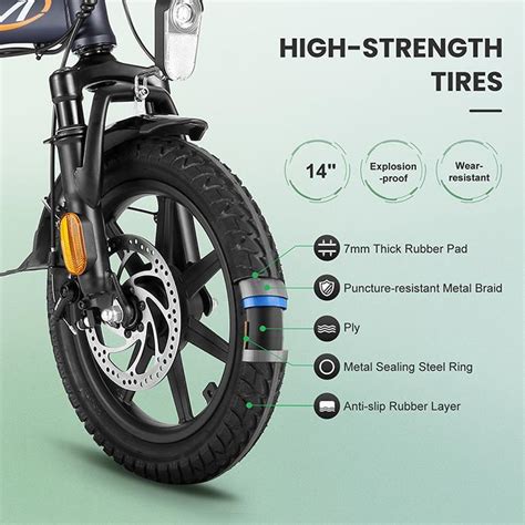 Electric Folding Bike Commuter Bicycle Foldable E-Bike Three Modes ...