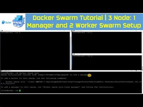 Docker Swarm Tutorial 3 Node 1 Manager And 2 Worker Swarm Setup