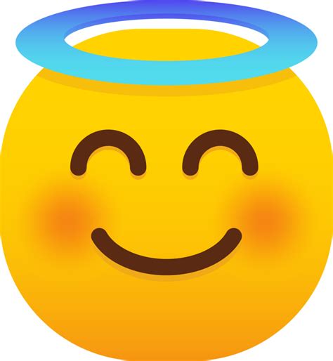 Souriant Visage Avec Halo Emoji 20522274 Png