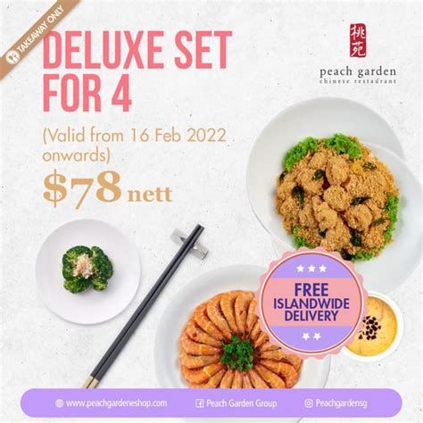 Feb Onward Peach Garden Group Deluxe Set For Promotion Sg