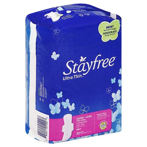 Stay Free Stayfree Ultra Thin 32 Count Super Long Pads With Wings