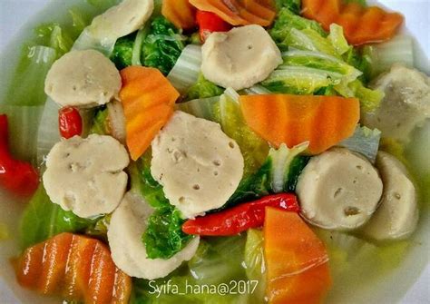 Resep Sup Sawi Putih Dan Bakso Oleh Syifa Hana Cookpad